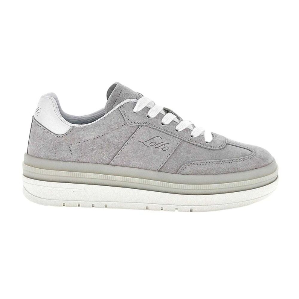 Lotto Womens/Ladies Suede Low Cut Platform Sneakers / Mushroom